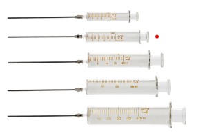 Glasspritze 10ml mit metallischer Nadel-5