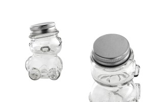 30 ml Glasförmiger Teddybär mit silberner Aluminiumkappe-εικόνα_προϊοντική