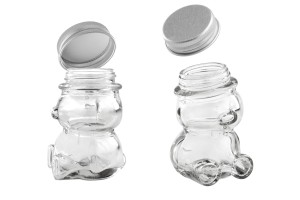 30 ml Glasförmiger Teddybär mit silberner Aluminiumkappe-εικόνα_διαστάσεις