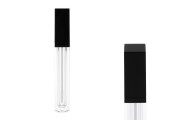 8ml acrylic lip gloss tube with black cap - 6 pcs