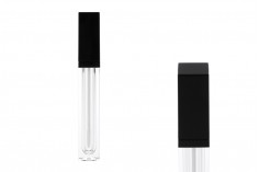 Θήκη ακρυλική για lip gloss 8 ml με καπάκι σε χρώμα μαύρο - 6 τμχ