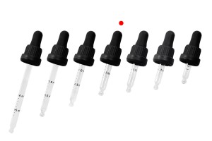 Contagocce da 20 ml con ampio tappo nero di sicurezza, graduazioni e tappo con pipetta disponibile in nero opaco o lucido - confezionato singolarmente.-3