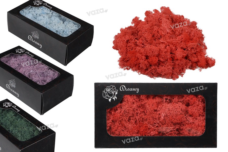 Dried decorative mosses in various colors - 200 g package