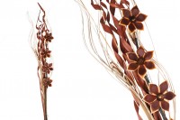 Bouquet of decorative branches and flowers 1.4 m in brown color