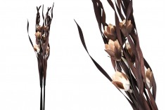 Bouquet of decorative branches and flowers 1.5 m in brown color - 3 pcs