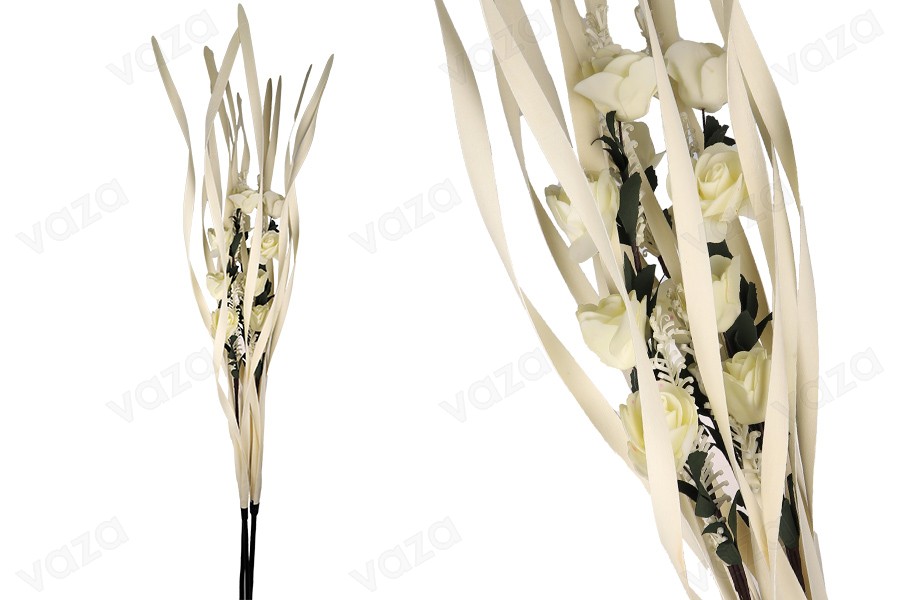 Bouquet of decorative branches and flowers 1.6 m in beige color - 3 pcs Bouquet of decorative branches and flowers 1.6 m in beige color - 3 pcs-immagine_prodotto