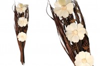Διακοσμητικά κλαδιά 80 cm με λευκά λουλούδια