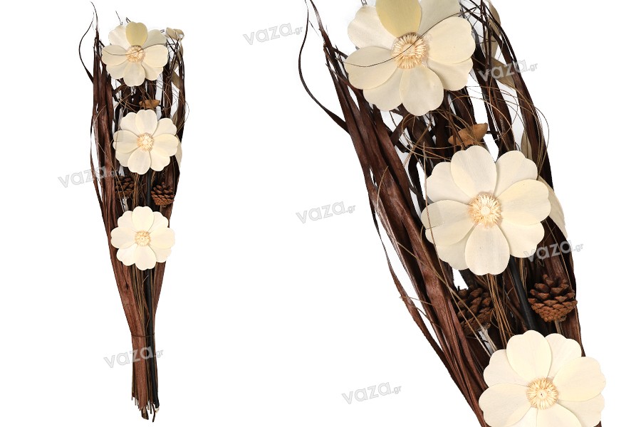 Διακοσμητικά κλαδιά 80 cm με λευκά λουλούδια