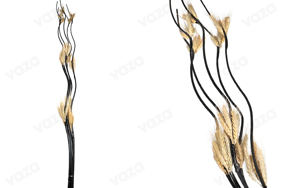 Decorative branches 1.5 m in black color with wheats - bouquet of 5 pcs-photo_produit
