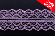 Polyester double edge lace trim, width 30 mm - length 10 mm each piece