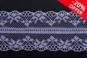Polyester double edge lace trim, width 40 mm - length 10 mm each piece