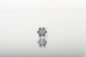 Épingle décorative en métal avec strass en forme de marguerite (largeur 11 mm) - 20pcs-3
