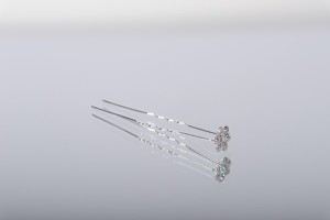 Épingle décorative en métal avec strass en forme de marguerite (largeur 11 mm) - 20pcs-4