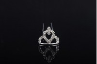 Decorated metal crown with crown shape (width 25 mm, height 17 mm) - 20 pcs