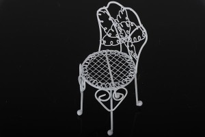 Chaise métallique décorative, miniature 60x140 mm pour création de bonbonnière-εικόνα_προϊοντική