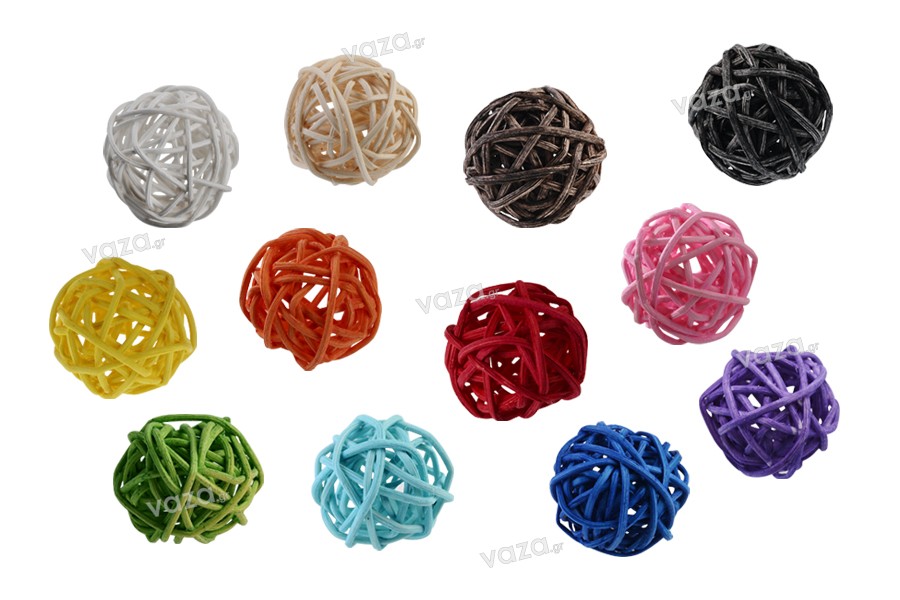 Bile de decorare pentru bastoane într-o varietate de culori (diametru 3 cm) - 12 buc