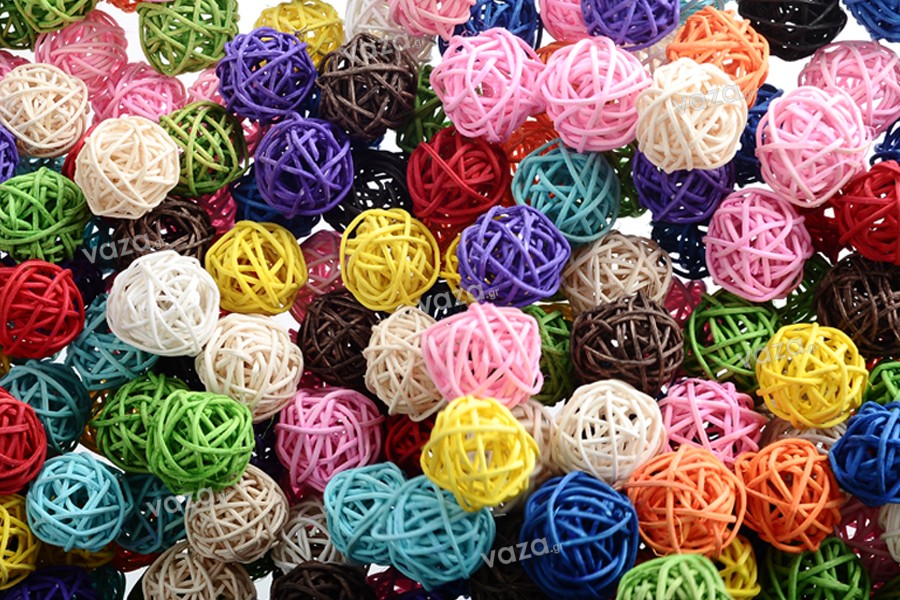 Sfere decorative per bastoncini in una grande varietà di colori (diametro 3 cm) – 12 pz