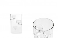 20x12 cm blown glass decorative with three candle holders