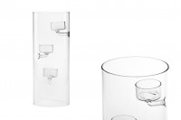 Decorative blown glass 30x12 cm with three cup holders