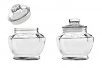1800 ml glass jar with rubber glass stopper in size 180x194mm