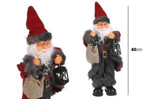 Père Noël décoratif avec mouvement et musique - hauteur 40 cm-εικόνα_διαστάσεις