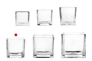 Vazo qelqi dekorative katrore për qirinj tea light 100x100mm-imazh_grup