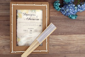 Holzfächer für Hochzeitsbevorzugungen und Dekoration bei Hochzeiten und Taufen - individuelle Verpackung-εικόνα_σύνθεση