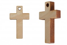 Holzkreuze mit Holzdekorlöchern - 25 Stk