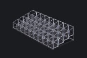 4-Level acrylic display rack stand in size  260x120x60 mm with 36 compartments