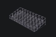 4-Level acrylic display rack stand in size 260x120x60 mm with 36 compartments
