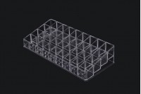 4-Level acrylic display rack stand in size 260x120x60 mm with 36 compartments