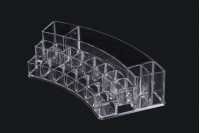 3-Level cosmetics and makeup organizer and storage display holder with 19 compartments in size 300x118x65 mm