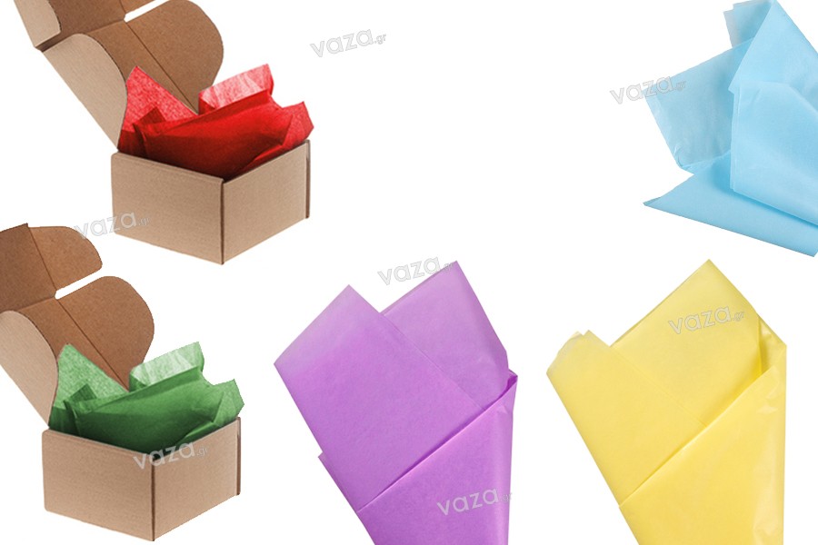 Χαρτί αφής 50x66 cm σε διάφορα χρώματα - 10 τμχ