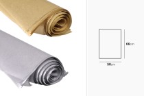 Papier tactile de 50 x 66 cm en couleur doré ou argenté - 50 pcs Papier tactile de 50 x 66 cm en couleur doré ou argenté - 50 pcs