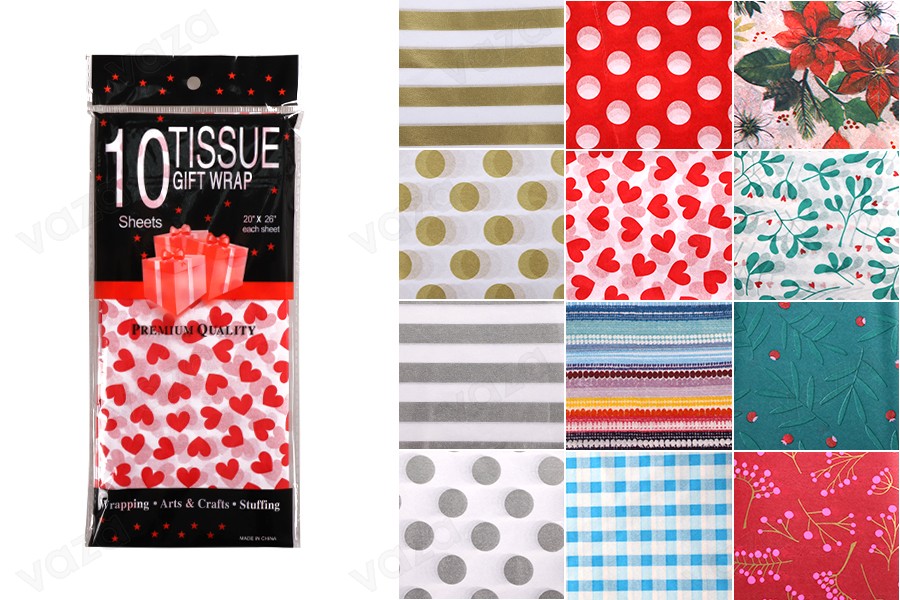 Papier tactile de 50 x 66 cm en différents motifs - 10 pcs-εικόνα_διαστάσεις