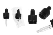 Glass CRC dropper 10 ml with rubber teat in black color (graduated)