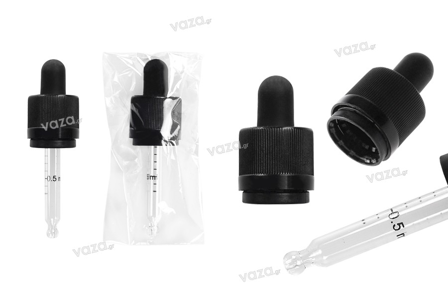 Pikatore 15 ml sigurimi CRC, pompë të zezë MAT dhe shkallëzim - e përshtatshme edhe për cigare elektronike (në paketë)