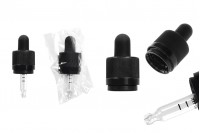 Pipettenmontur 5 ml mit CRC Verschluss, schwarzem Gummi und Skala- geeignet für E-Liquid (Einzelverpackung)