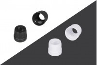 Narrow plastic safety ring for droppers 5 to 100 ml in white or black