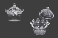 Jar for wedding favor - christening 70x50 mm plastic - 12 pcs