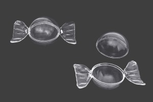 Petit boîte pour mariage - baptême, plastique en forme de bonbon - 12 pièces-εικόνα_προϊοντική