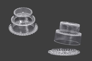 Box für Hochzeitsbevorzugung - Taufe 65x45 mm transparent, Kunststoff - 12 Stk-εικόνα_προϊοντική