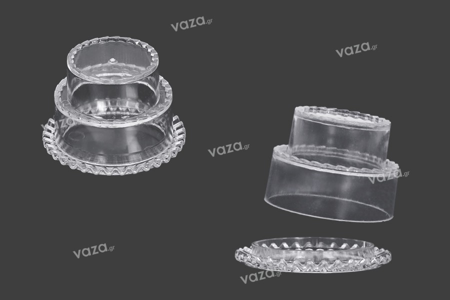 Kουτάκι για μπομπονιέρα γάμου - βάπτισης 65x45 mm διάφανο, πλαστικό - 12 τμχ