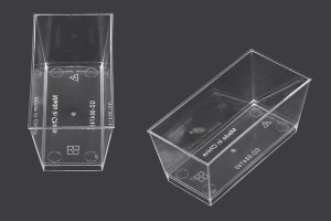 Cup (bowl) 140 ml in rectangular shape for sweets - 25 pcs-1