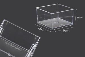 Cup (bowl) 150 ml in square shape for sweets - 25 pcs-2