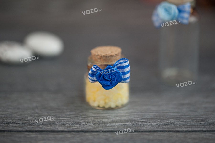 Nœuds à pois pour faveurs et vase - décoration de bouteille