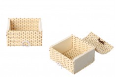 Ξύλινο τετράγωνο κουτάκι bamboo για μπομπονιέρες