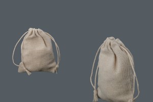 Stoffsäckchen, beige  80x100mm -50 Stücke-1