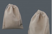 Fabric pouch 170x230 mm in beige color - 50pcs