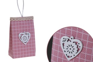 Pochettes pour des faveurs avec poignées en couleur rose 75 x 44 x 122 mm - 12 pcs-1